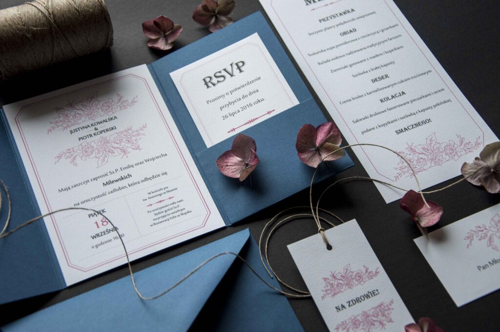 Zaproszenia ślubne - kolekcja Pink Flowers